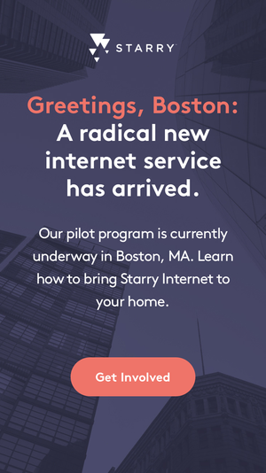 Visual design of Starry website sign up flow